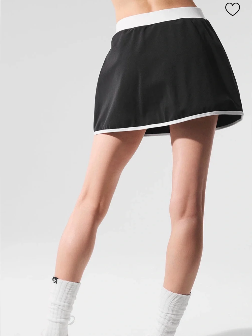 NWOT Alo Airbrush Streamlined Skirt in Black/White sz XXS - Picture 3 of 7